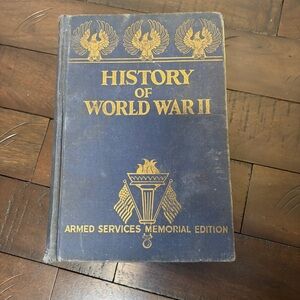 History of World War II Armed Services Memorial Edition Book - Fair Condition